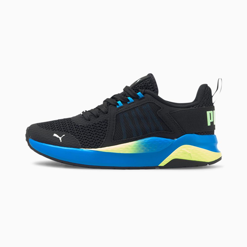 Puma Anzarun Interest Mesh Lány Sportcipő - Kék/Sárga ( Hungary - XLFIC7368 )